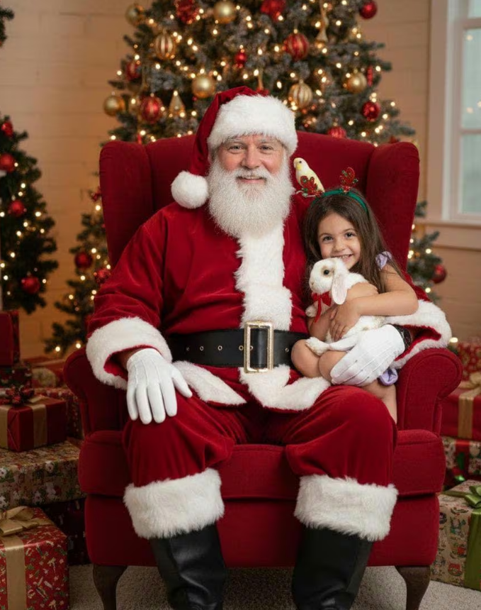 Pet Photo with Santa Digital examples - Example 1