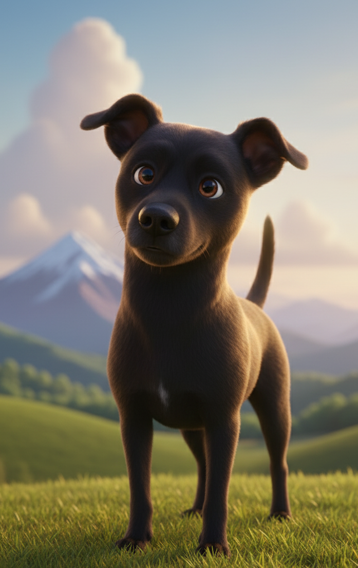 Cartoon AI pet portrait style