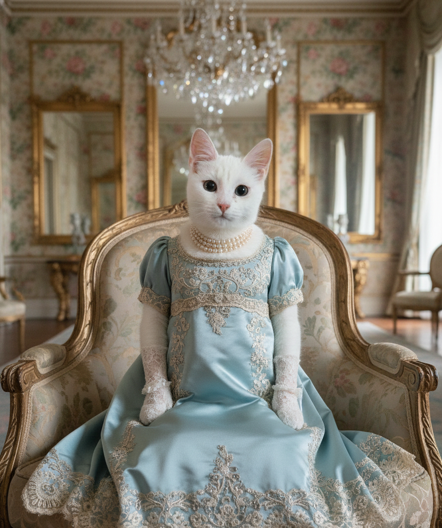 Regencycore AI pet portrait style