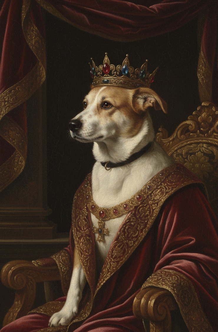Royalty AI pet portrait style