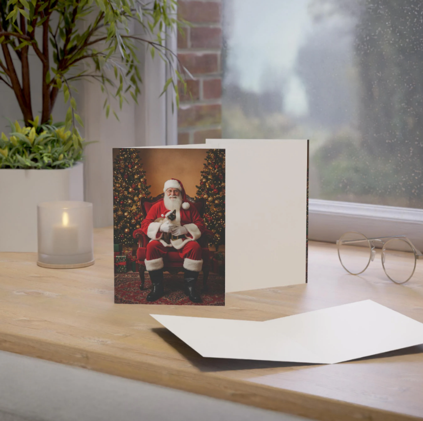 Pet Photo with Santa Cards examples - Example 1